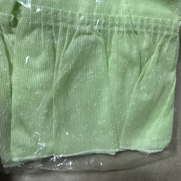 VTG Curtain of Elegance by Suzy MCM 50s 1950s Curtain Tier/Valance Lime Green - Picture 3 of 4